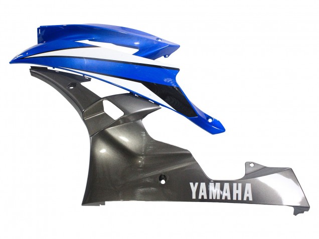 Preisgünstige Yamaha YZF 600 R6 Motorrad Verkleidung 2006-2007 - Blau Weiss Glanzendes Schwarz