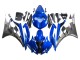 Preisgünstige Yamaha YZF 600 R6 Motorrad Verkleidung 2006-2007 - Blau Weiss Glanzendes Schwarz