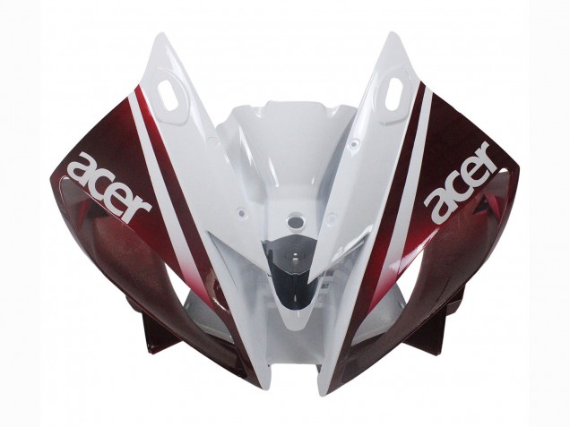 Preisgünstige Yamaha YZF 600 R6 Motorrad Verkleidung 2006-2007 - Weiss Kastanienbraun Rot Fiat Acer Yamalube