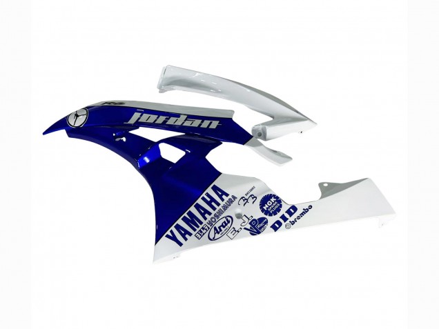 Preisgünstige Yamaha YZF 600 R6 Motorrad Verkleidung 2006-2007 - Weiss Blau Jordan