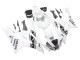 Preisgünstige Yamaha YZF 600 R6 Motorrad Verkleidung 2006-2007 - Weiss Glanzendes Schwarz Motul Michelin