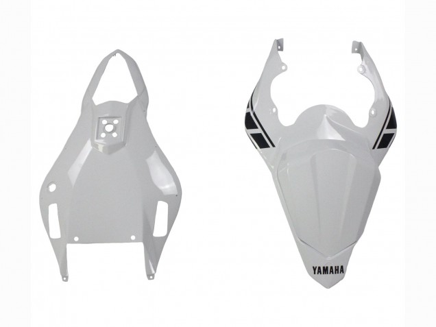 Preisgünstige Yamaha YZF 600 R6 Motorrad Verkleidung 2006-2007 - Weiss Glanzendes Schwarz Motul Michelin