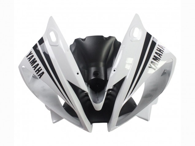 Preisgünstige Yamaha YZF 600 R6 Motorrad Verkleidung 2006-2007 - Weiss Glanzendes Schwarz Motul Michelin