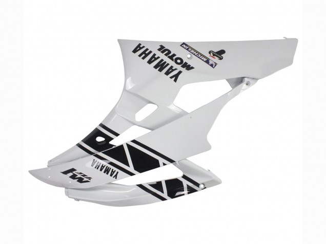 Preisgünstige Yamaha YZF 600 R6 Motorrad Verkleidung 2006-2007 - Weiss Glanzendes Schwarz Motul Michelin