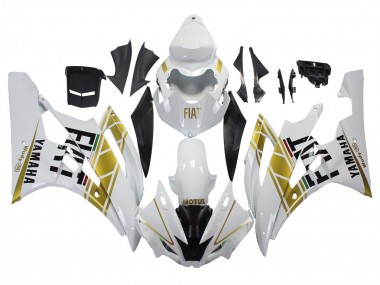 Preisgünstige Yamaha YZF 600 R6 Motorrad Verkleidung 2006-2007 - Weiss Gold Schwarz Fiat