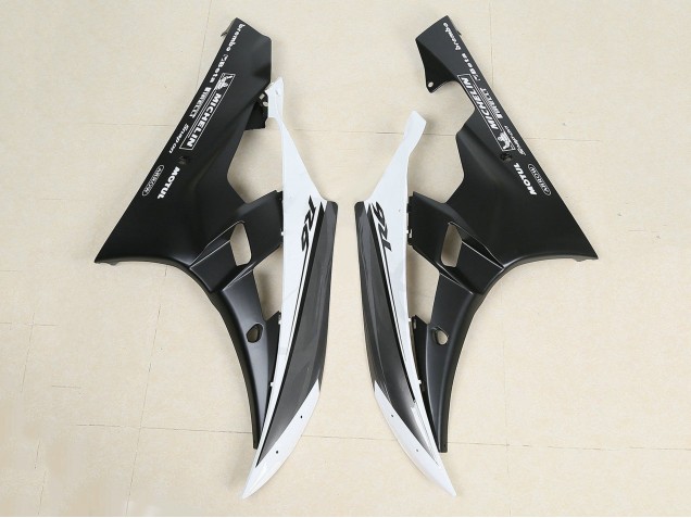 Preisgünstige Yamaha YZF 600 R6 Motorrad Verkleidung 2006-2007 - Glanzendes Schwarz Matt Schwarz Weiss Motul Michelin