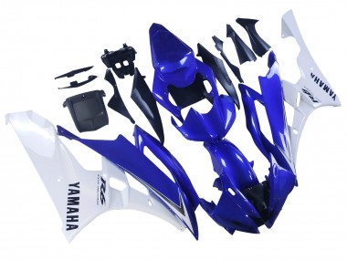 Preisgünstige Yamaha YZF 600 R6 Motorrad Verkleidung 2006-2007 - Weiss Blau Schwarz