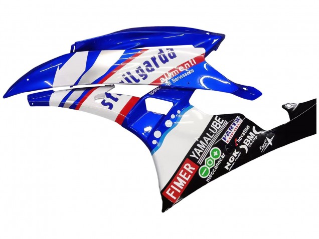 Preisgünstige Yamaha YZF 600 R6 Motorrad Verkleidung 2006-2007 - Weiss Blau Schwarz Fimer Volvo Yamalube Sterilgarda