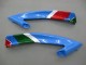 Preisgünstige Yamaha YZF 600 R6 Motorrad Verkleidung 2006-2007 - Blau Grun Weiss Rot Dunlop Michelin Motul