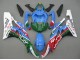 Preisgünstige Yamaha YZF 600 R6 Motorrad Verkleidung 2006-2007 - Blau Grun Weiss Rot Dunlop Michelin Motul