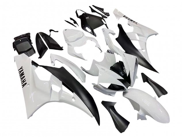 Preisgünstige Yamaha YZF 600 R6 Motorrad Verkleidung 2006-2007 - Weiss Matt Schwarz