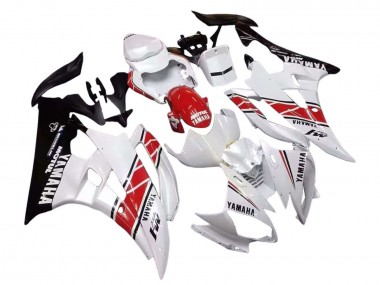 Preisgünstige Yamaha YZF 600 R6 Motorrad Verkleidung 2006-2007 - Weiss Rot Schwarz Motul