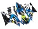 Preisgünstige Yamaha YZF 600 R6 Motorrad Verkleidung 2006-2007 - Blau Neon Grun Schwarz Hai