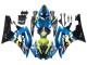 Preisgünstige Yamaha YZF 600 R6 Motorrad Verkleidung 2006-2007 - Blau Neon Grun Schwarz Hai