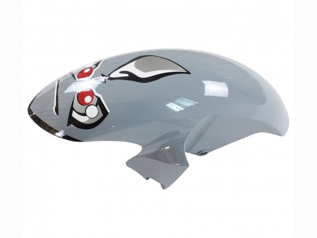 Preisgünstige Yamaha YZF 600 R6 Motorrad Verkleidung 2008-2016 - Silber Schwarz Rot Hai 4
