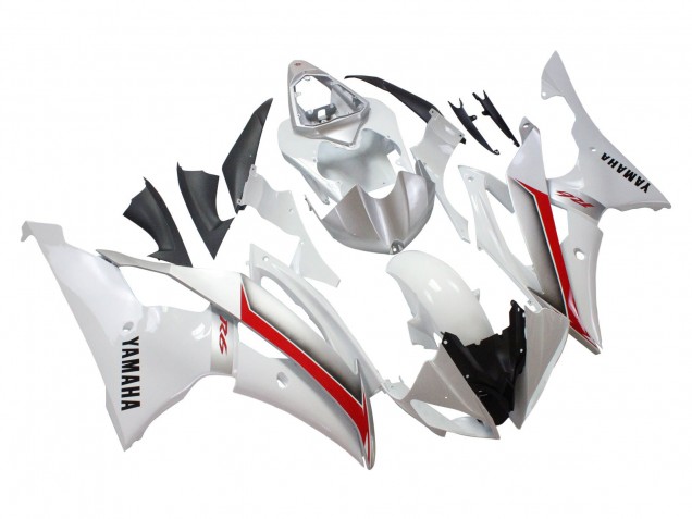 Preisgünstige Yamaha YZF 600 R6 Motorrad Verkleidung 2008-2016 - Weiss Rot