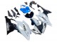 Preisgünstige Yamaha YZF 600 R6 Motorrad Verkleidung 2008-2016 - Weiss Blau Glanzendes Schwarz