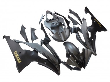 Preisgünstige Yamaha YZF 600 R6 Motorrad Verkleidung 2008-2016 - Grau Matt Schwarz Gold Aufkleber