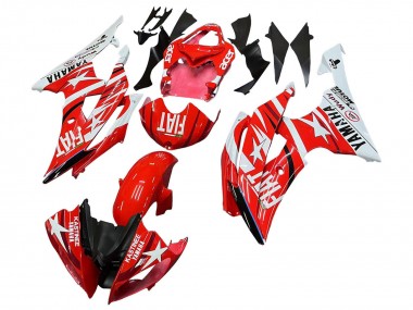 Preisgünstige Yamaha YZF 600 R6 Motorrad Verkleidung 2008-2016 - Weiss Rot Schwarz Fiat Acer