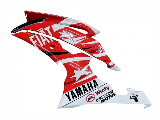 Preisgünstige Yamaha YZF 600 R6 Motorrad Verkleidung 2008-2016 - Weiss Rot Schwarz Fiat Acer