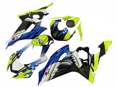 Preisgünstige Yamaha YZF 600 R6 Motorrad Verkleidung 2008-2016 - Grun Blau Schwarz Hai