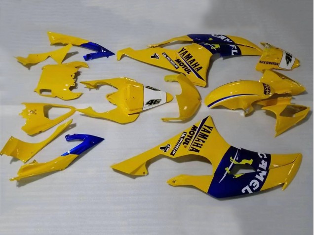 Preisgünstige Yamaha YZF 600 R6 Motorrad Verkleidung 2008-2016 - Gelb Blau Kamel Motul Michelin