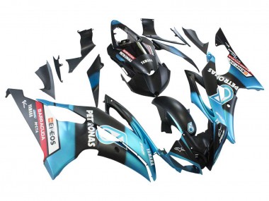 Preisgünstige Yamaha YZF 600 R6 Motorrad Verkleidung 2008-2016 - Hellblau Matt Schwarz Petronas ENEOS