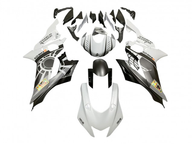 Preisgünstige Yamaha YZF 600 R6 Motorrad Verkleidung 2017-2023 - Weiss Grau Matt Schwarz ENEOS Semakin Didepan