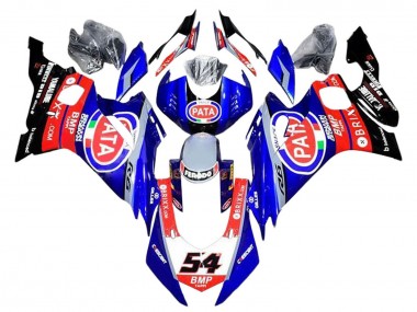 Preisgünstige Yamaha YZF 600 R6 Motorrad Verkleidung 2017-2023 - Rot Blau Schwarz Pata