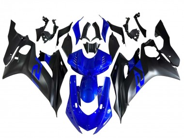 Preisgünstige Yamaha YZF 600 R6 Motorrad Verkleidung 2017-2023 - Blau Matt Schwarz