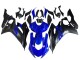 Preisgünstige Yamaha YZF 600 R6 Motorrad Verkleidung 2017-2023 - Blau Matt Schwarz