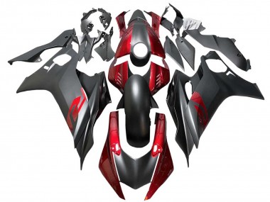 Preisgünstige Yamaha YZF 600 R6 Motorrad Verkleidung 2017-2023 - Rot Matt Schwarz
