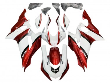 Preisgünstige Yamaha YZF 600 R6 Motorrad Verkleidung Kit 2017-2023 - Weiss Rot Schwarz