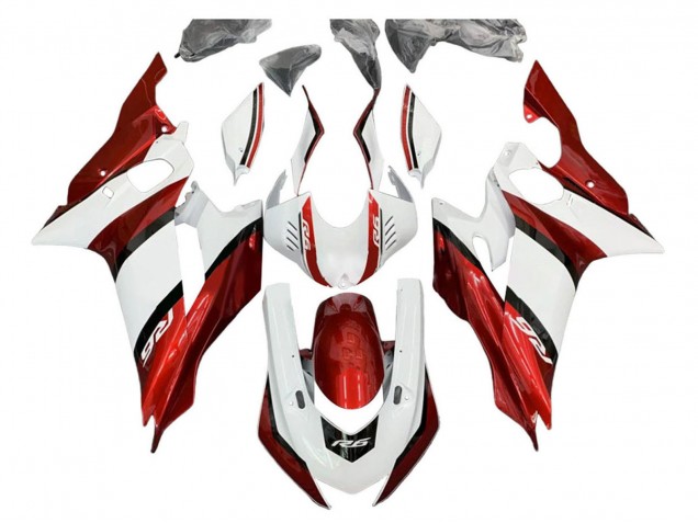 Preisgünstige Yamaha YZF 600 R6 Motorrad Verkleidung Kit 2017-2023 - Weiss Rot Schwarz