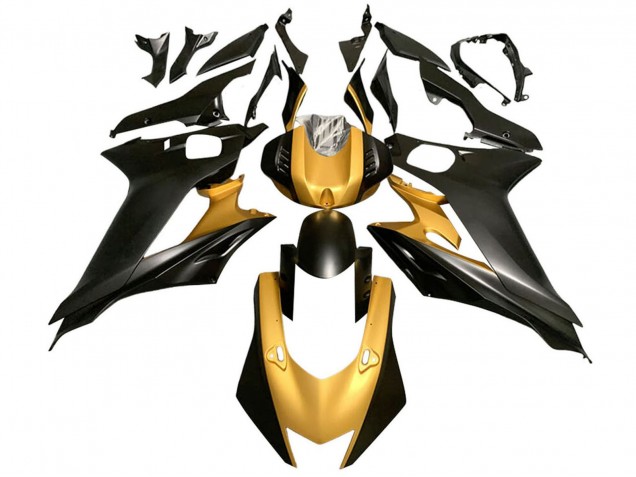 Preisgünstige Yamaha YZF 600 R6 Motorrad Verkleidung 2017-2023 - Gold Matt Schwarz