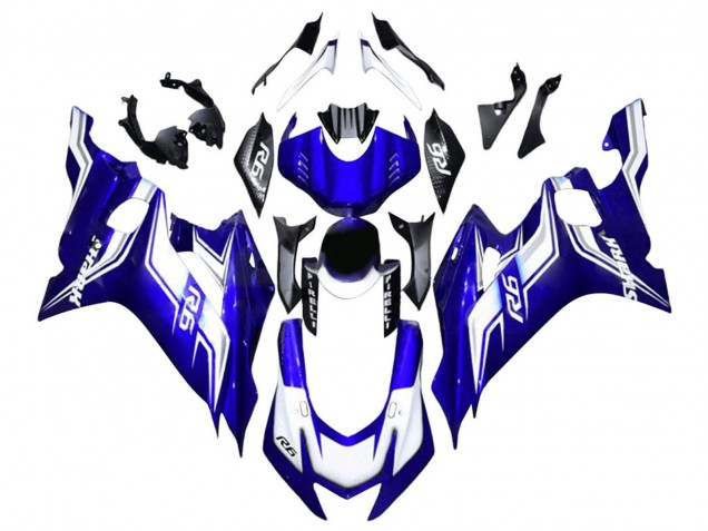 Preisgünstige Yamaha YZF 600 R6 Motorrad Verkleidung 2017-2023 - Weiss Blau
