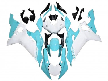 Preisgünstige Yamaha YZF 600 R6 Motorrad Verkleidung 2017-2023 - Weiss Hellblau