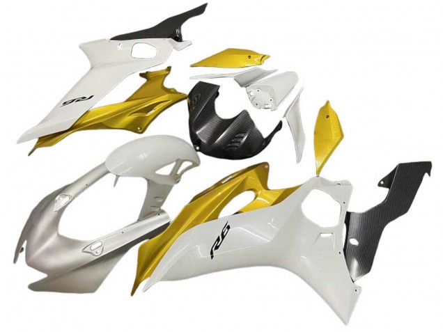 Preisgünstige Yamaha YZF 600 R6 Motorrad Verkleidung 2017-2023 - Weiss Gold
