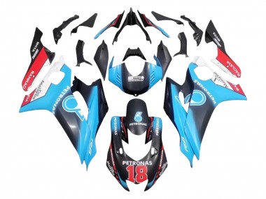 Preisgünstige Yamaha YZF 600 R6 Motorrad Verkleidung 2017-2023 - Weiss Blau Rot Schwarz Petronas 18