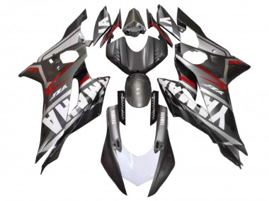 Preisgünstige Yamaha YZF 600 R6 Motorrad Verkleidung 2017-2023 - Matt Schwarz Weiss Rot