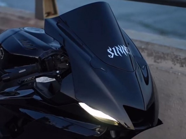 Preisgünstige Yamaha YZF 600 R6 Motorrad Verkleidung 2017-2023 - Glanzendes Schwarz