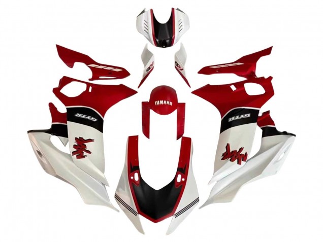 Preisgünstige Yamaha YZF 600 R6 Motorrad Verkleidung 2017-2023 - Weiss Rot Schwarz