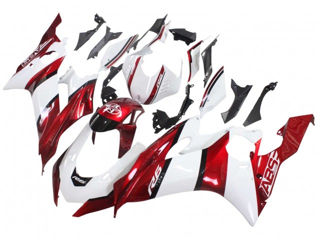 Preisgünstige Yamaha YZF 600 R6 Motorrad Verkleidung 2017-2023 - Weiss Rot Schwarz
