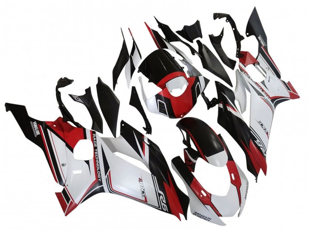 Preisgünstige Yamaha YZF 600 R6 Motorrad Verkleidung 2017-2023 - Weiss Rot Schwarz Semakin Didepan