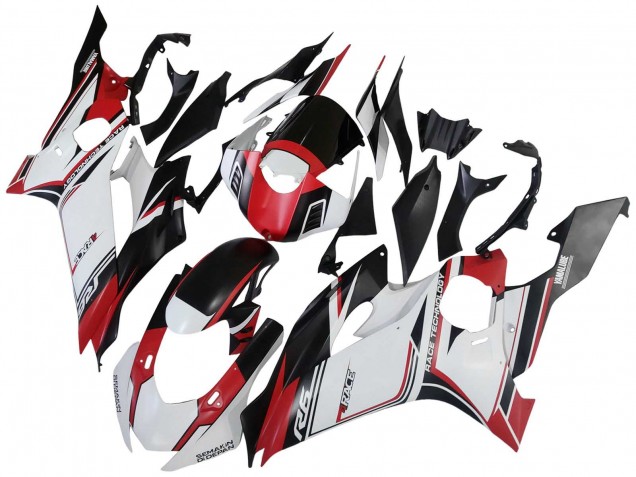 Preisgünstige Yamaha YZF 600 R6 Motorrad Verkleidung 2017-2023 - Weiss Rot Schwarz Semakin Didepan