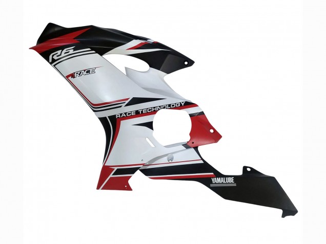 Preisgünstige Yamaha YZF 600 R6 Motorrad Verkleidung 2017-2023 - Weiss Rot Schwarz Semakin Didepan