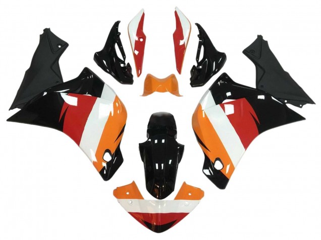Preisgünstige Honda CBR250RR Motorrad Verkleidung 2011-2015 - Orange Weiss Rot Glanzendes Schwarz