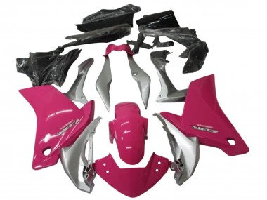 Preisgünstige Honda CBR250RR Motorrad Verkleidung Kit 2011-2015 - Silber Rosa