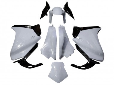 Preisgünstige Honda VFR 1200 Motorrad Verkleidung 2010-2014 - Weiss Glanzendes Schwarz