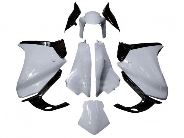 Preisgünstige Honda VFR 1200 Motorrad Verkleidung 2010-2014 - Weiss Glanzendes Schwarz